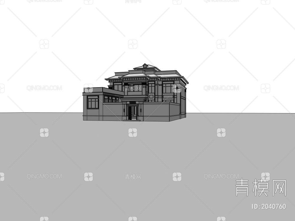 别墅3D模型下载【ID:2040760】