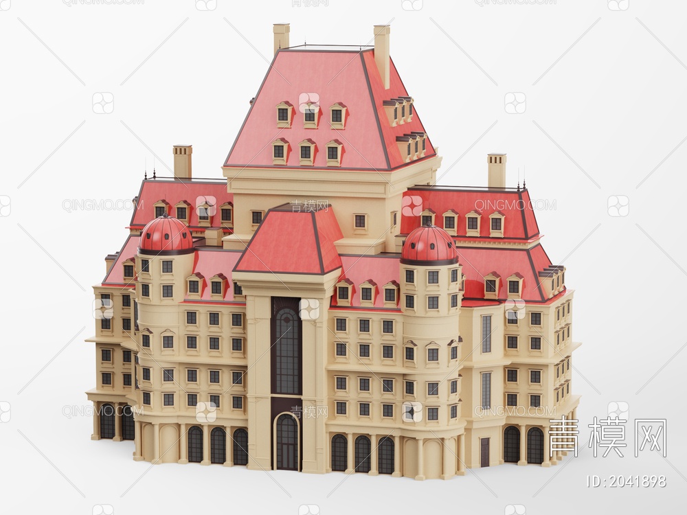 艺术建筑 房屋3D模型下载【ID:2041898】