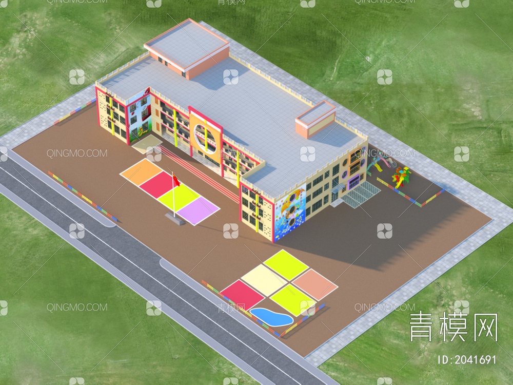 幼儿园 建筑3D模型下载【ID:2041691】