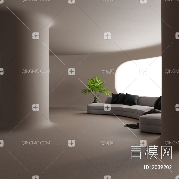 多人沙发3D模型下载【ID:2039202】