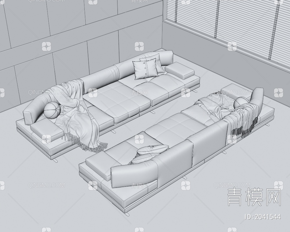多人沙发3D模型下载【ID:2041544】