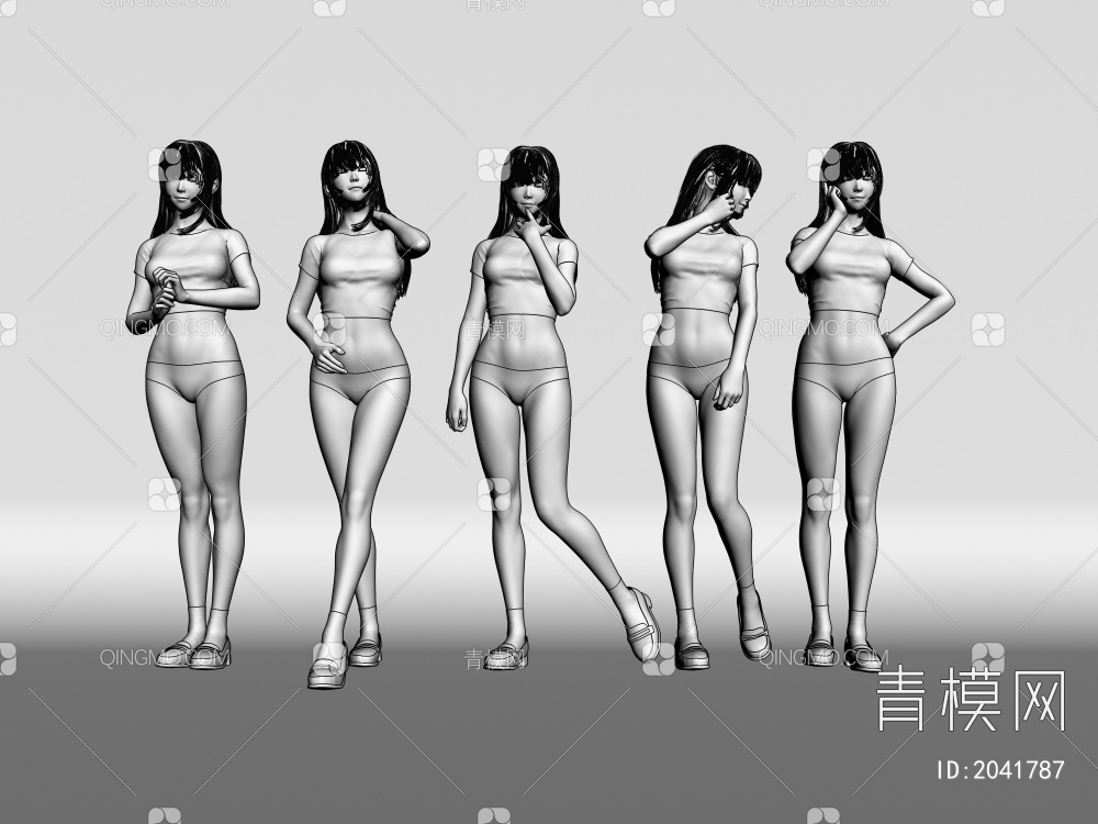 内衣性感美女人物3D模型下载【ID:2041787】