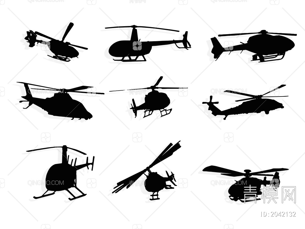 直升机SU模型下载【ID:2042132】