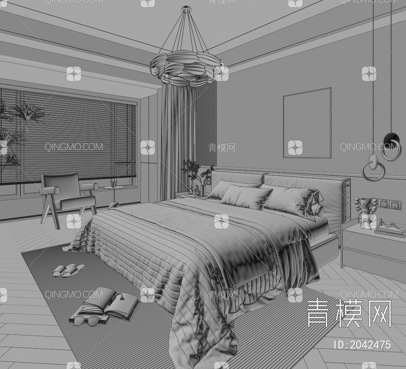 卧室3D模型下载【ID:2042475】