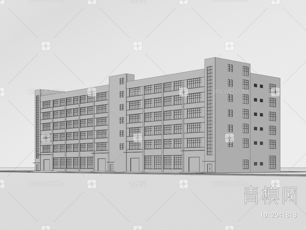 厂区 宿舍 厂房 办公楼 建筑3D模型下载【ID:2041818】