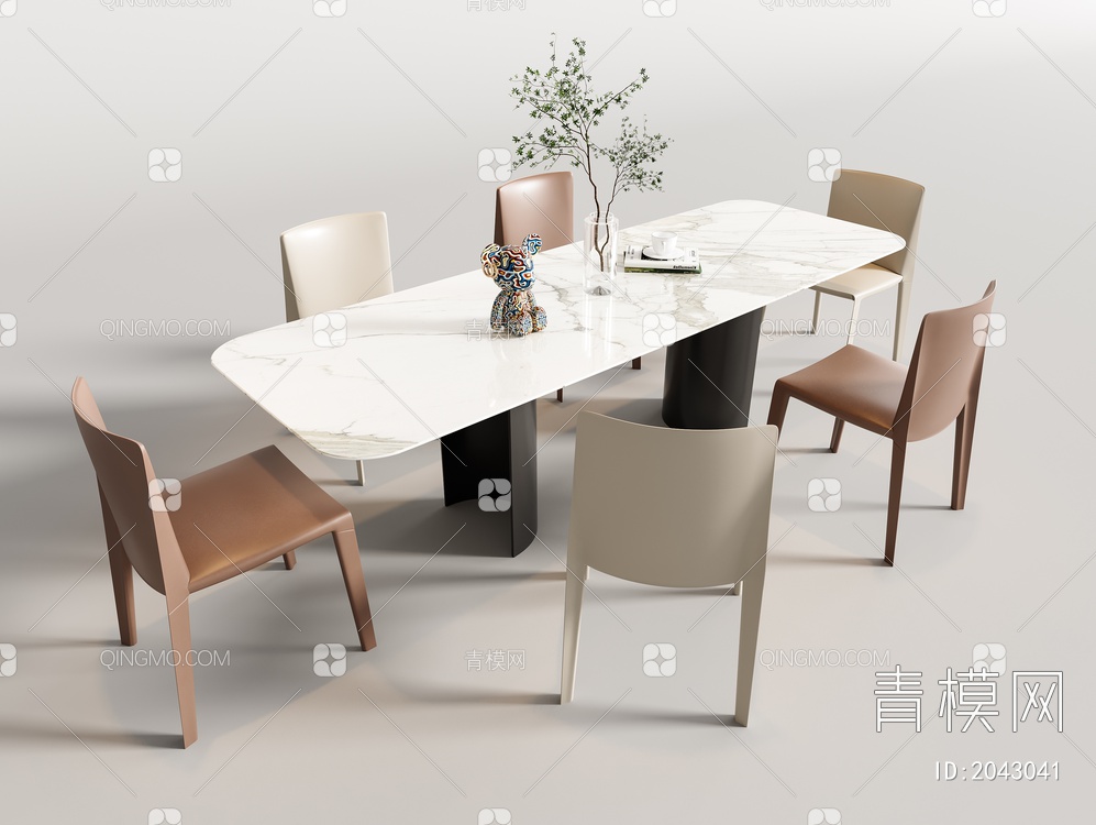 餐桌椅3D模型下载【ID:2043041】
