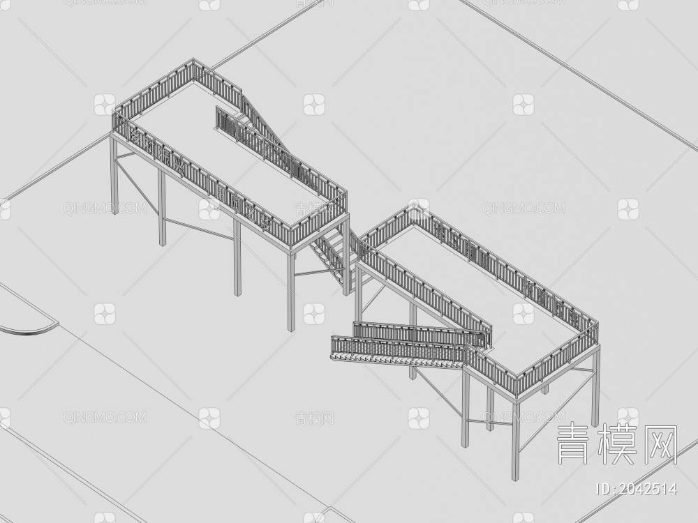 钢架观景台3D模型下载【ID:2042514】