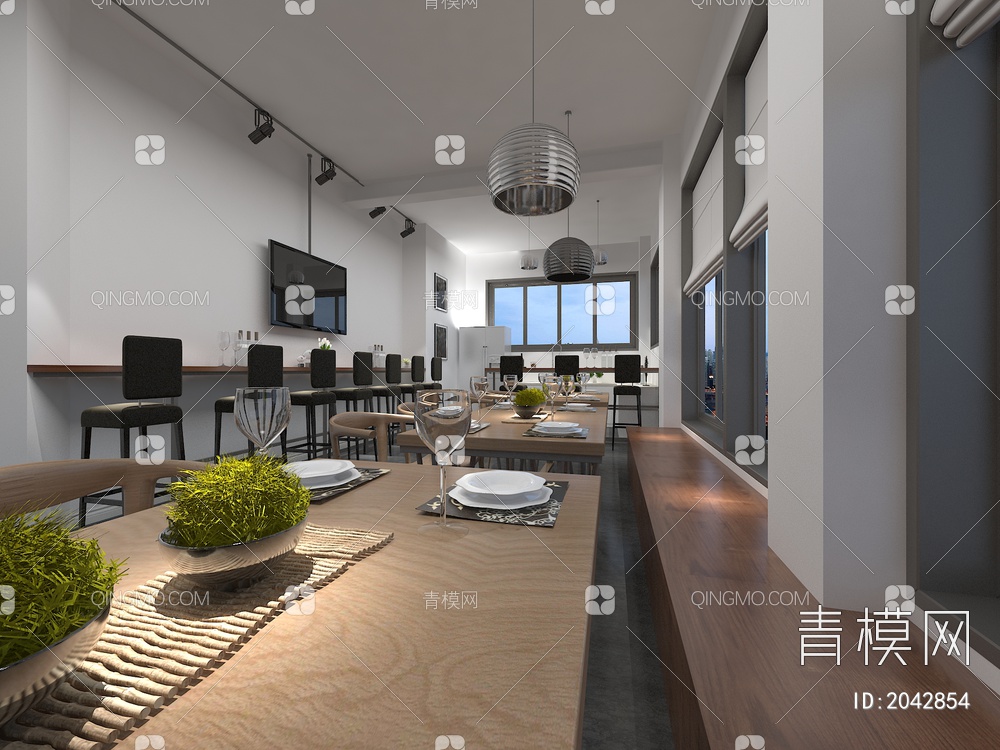 料理店3D模型下载【ID:2042854】