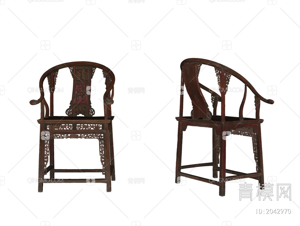 木制圈椅SU模型下载【ID:2042970】