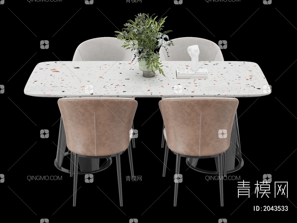 餐桌餐椅组合 家具3D模型下载【ID:2043533】