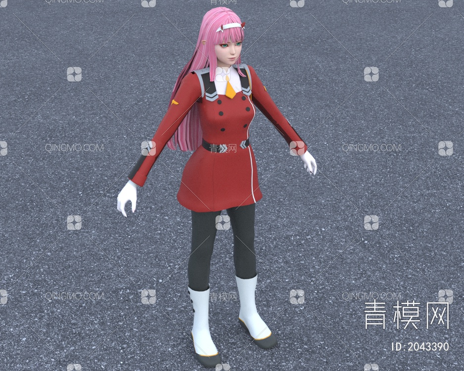 国家队零二女角色3D模型下载【ID:2043390】