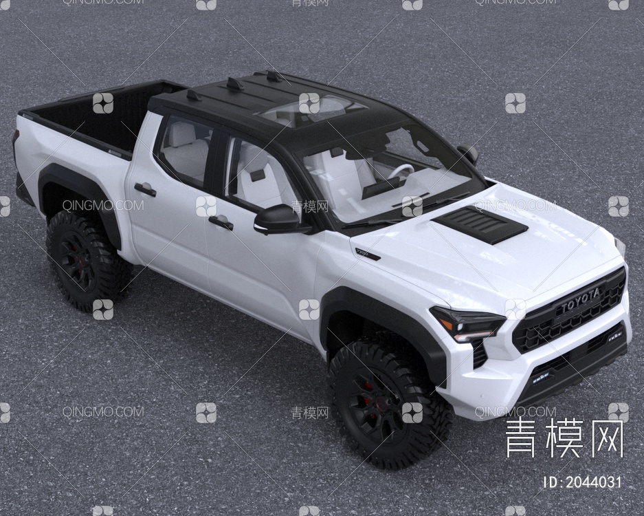 2024款丰田塔科马越野皮卡汽车低配版3D模型下载【ID:2044031】