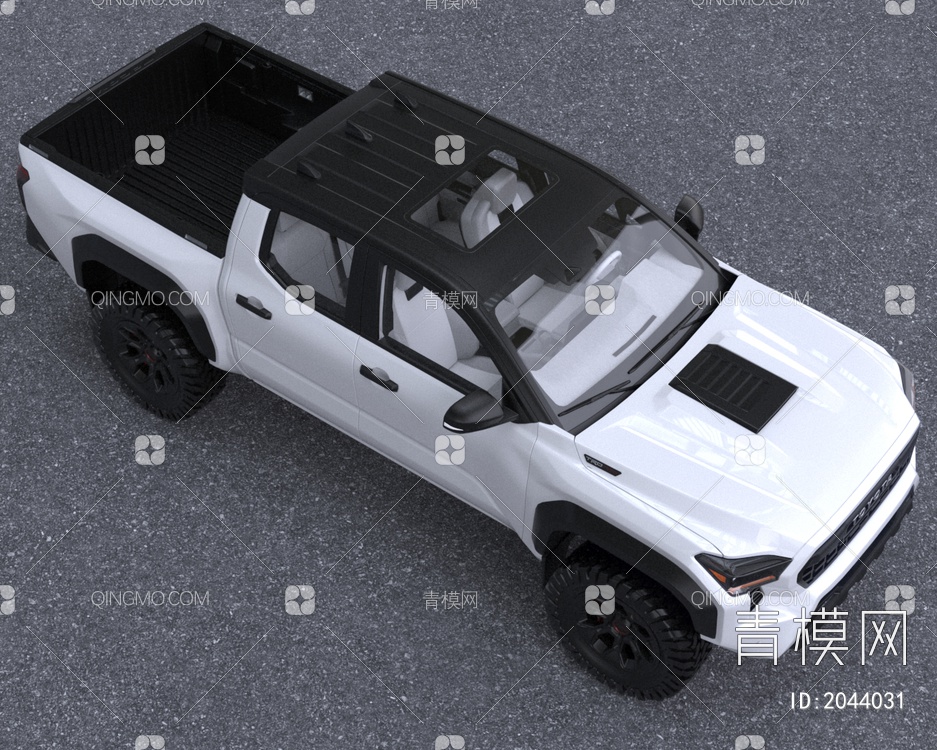 2024款丰田塔科马越野皮卡汽车低配版3D模型下载【ID:2044031】
