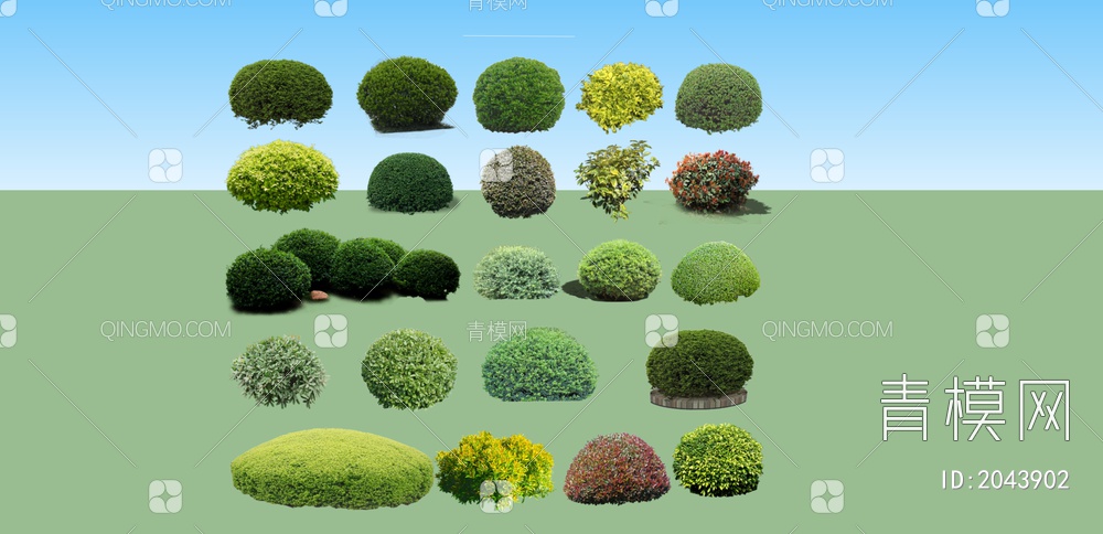 绿色植物 植物树SU模型下载【ID:2043902】