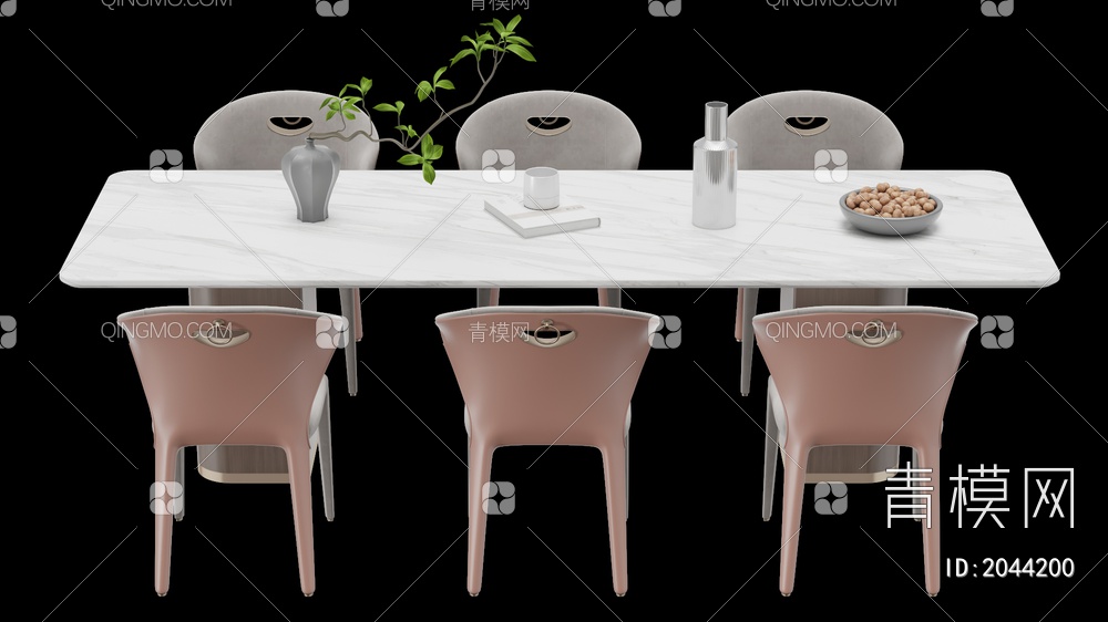 家具 餐桌餐椅组合3D模型下载【ID:2044200】