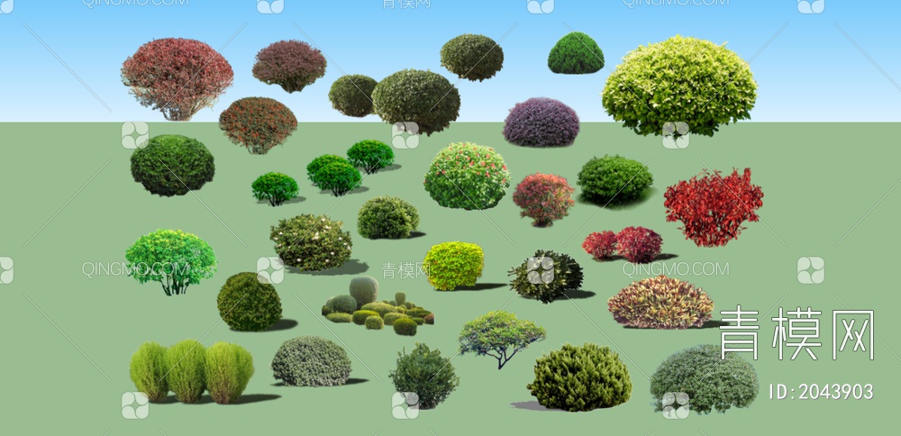 植物 绿色植物树SU模型下载【ID:2043903】