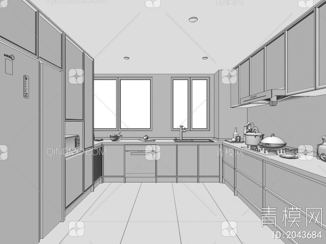 厨房3D模型下载【ID:2043684】
