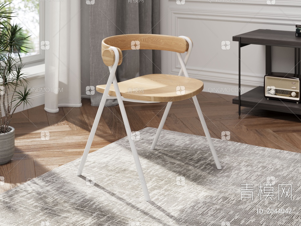 创意休闲餐椅3D模型下载【ID:2044042】