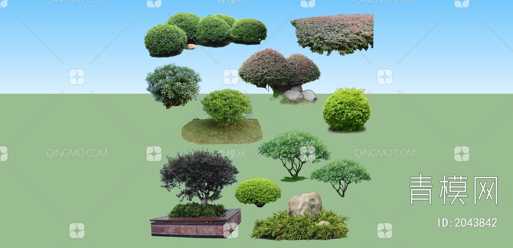 绿色植物 绿色植物树SU模型下载【ID:2043842】