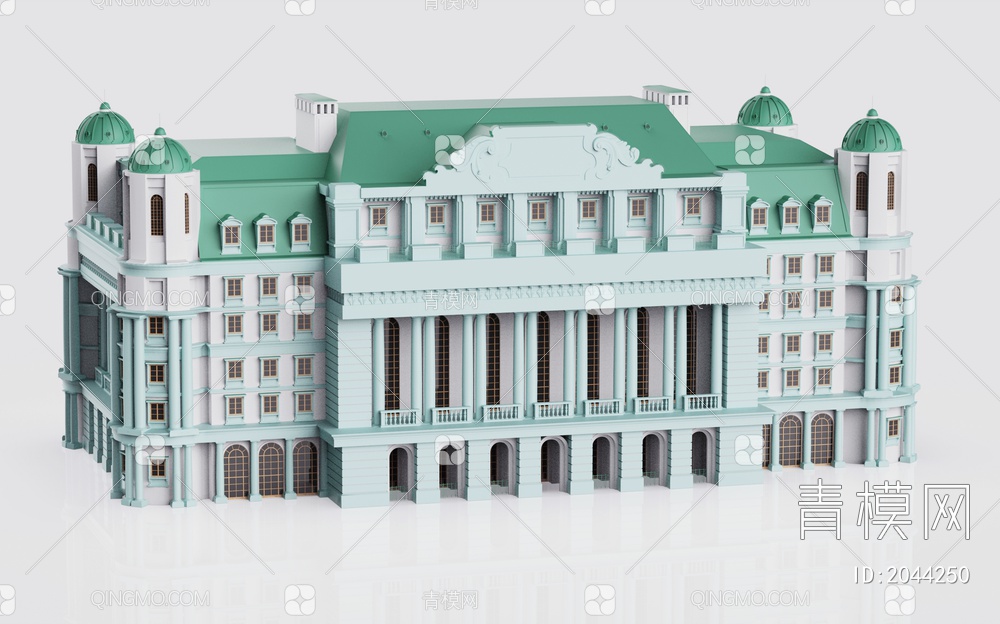 户外建筑 酒店别墅建筑3D模型下载【ID:2044250】
