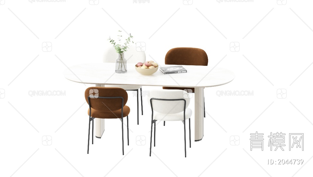 餐桌椅3D模型下载【ID:2044739】
