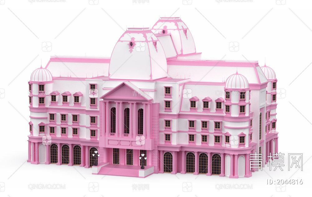 建筑 别墅酒店3D模型下载【ID:2044816】