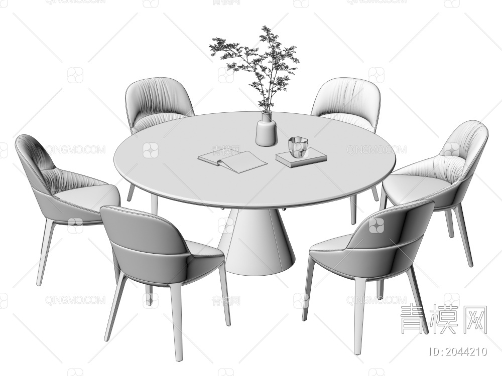 家具 餐桌餐椅组合3D模型下载【ID:2044210】