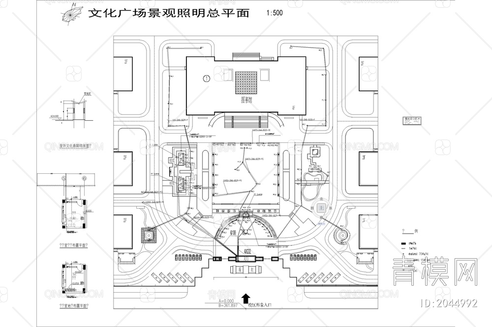 公园广场园林强弱电照明电气配电系统图【ID:2044992】