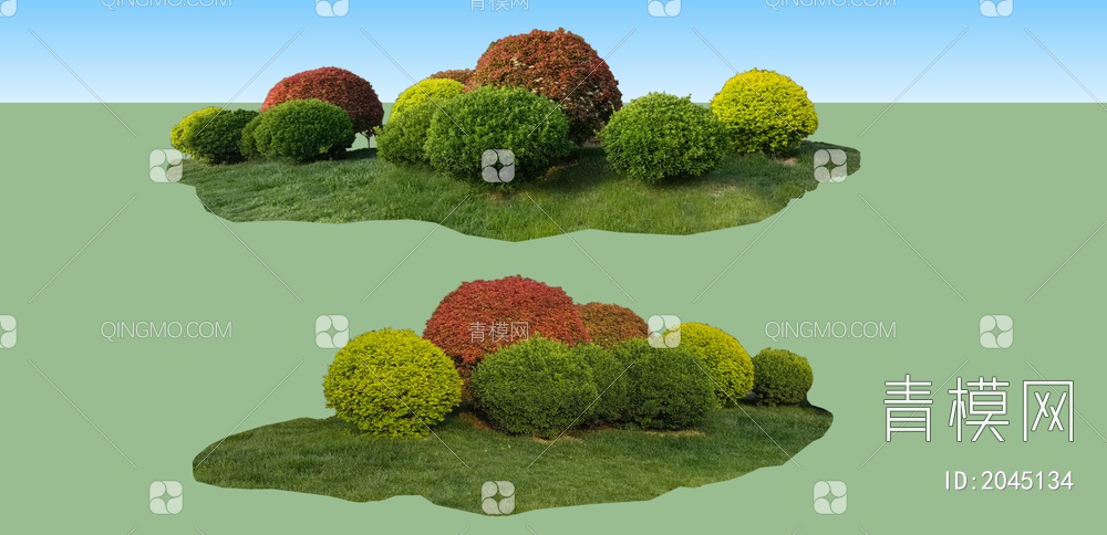 绿色植物 灌木SU模型下载【ID:2045134】