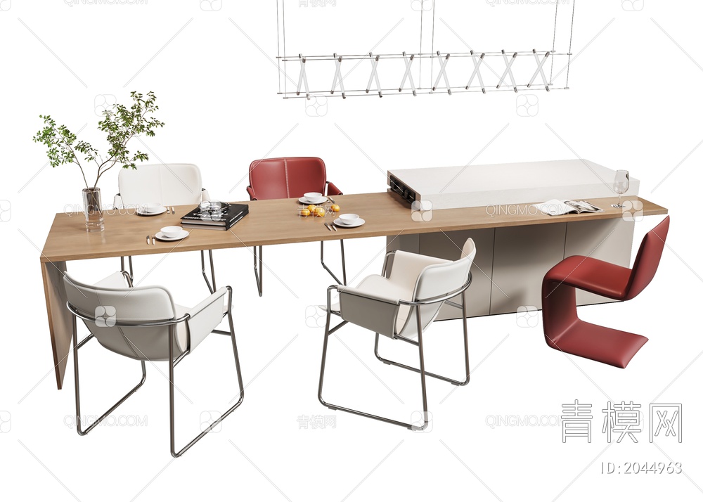 餐桌椅3D模型下载【ID:2044963】