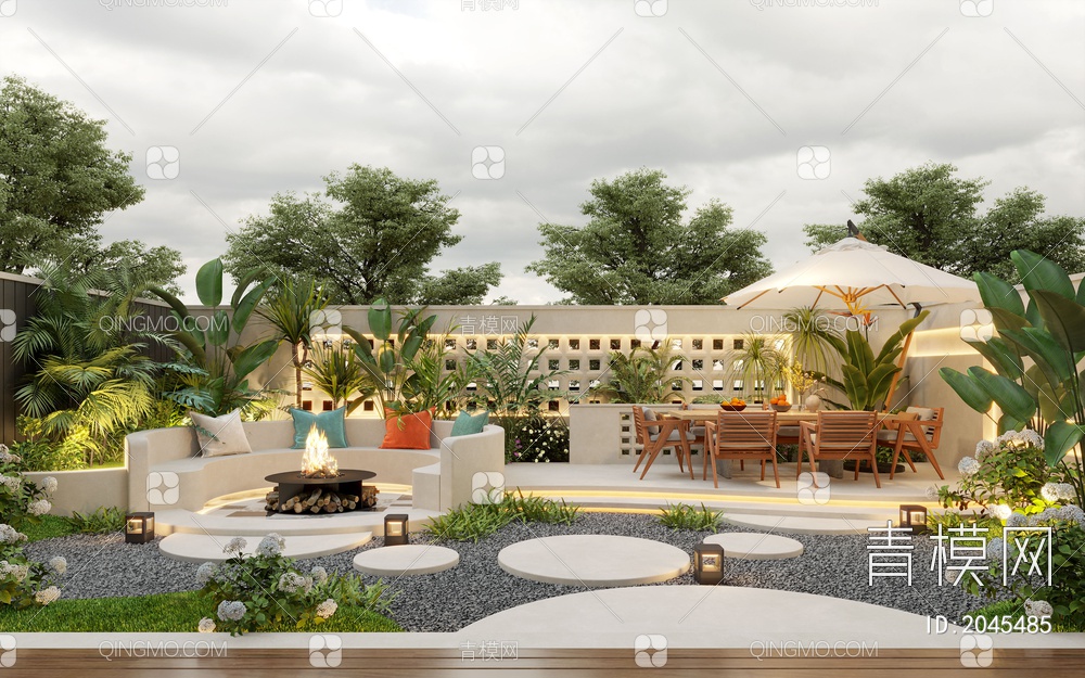 庭院景观3D模型下载【ID:2045485】
