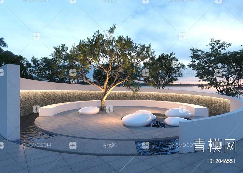 庭院景观3D模型下载【ID:2046551】
