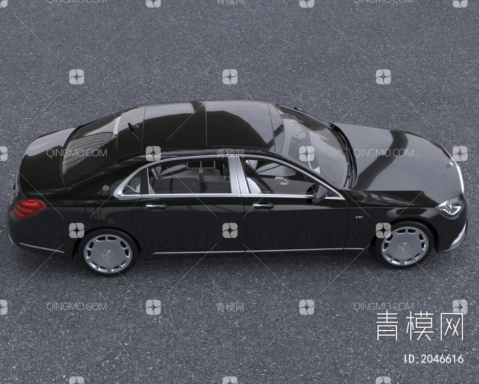 奔驰迈巴赫S级S650豪车汽车低配版3D模型下载【ID:2046616】