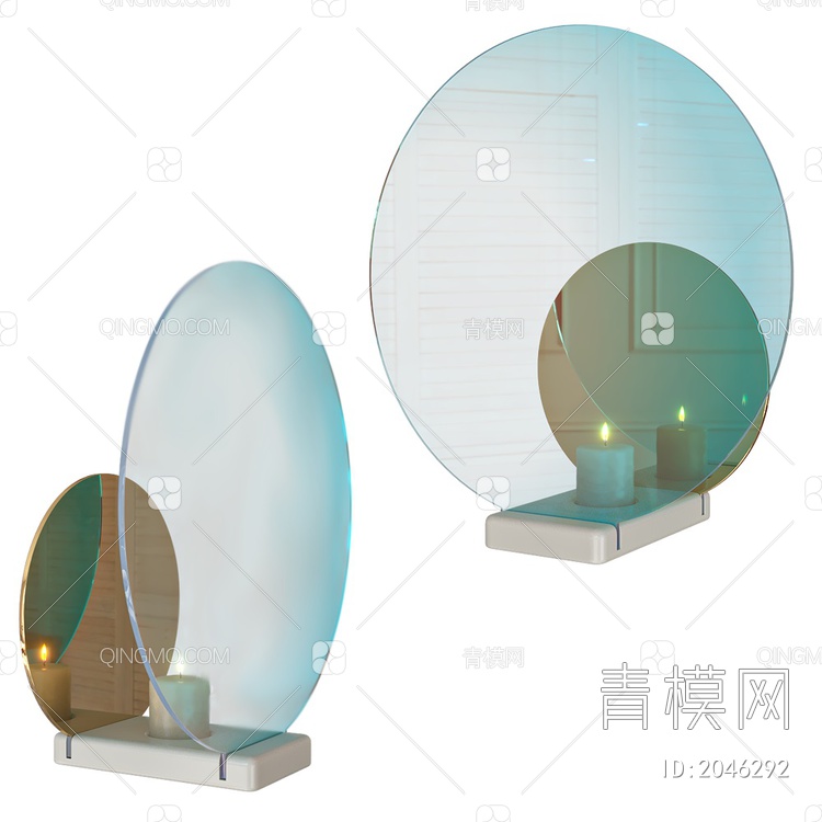 Onnda 圆玻璃壁灯3D模型下载【ID:2046292】