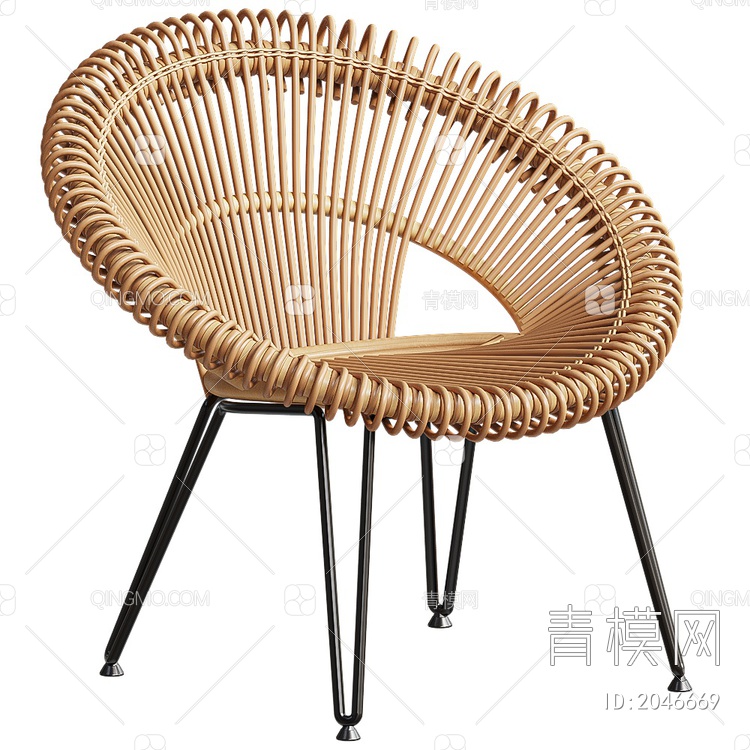 Cruz—chair庭院休闲单椅3D模型下载【ID:2046669】