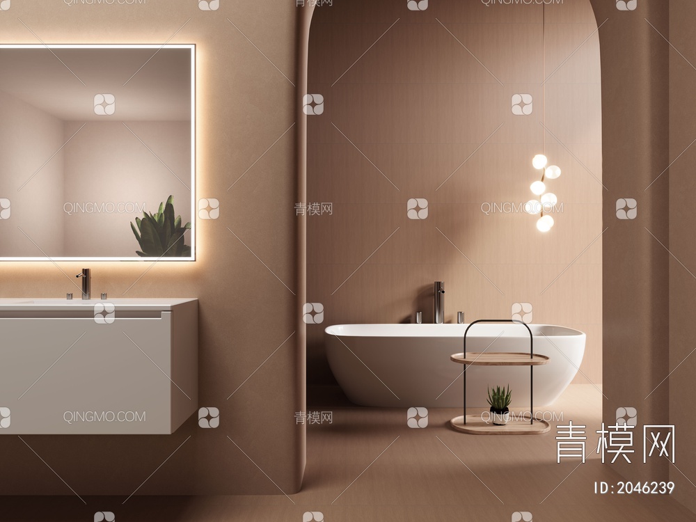 浴室空间3D模型下载【ID:2046239】