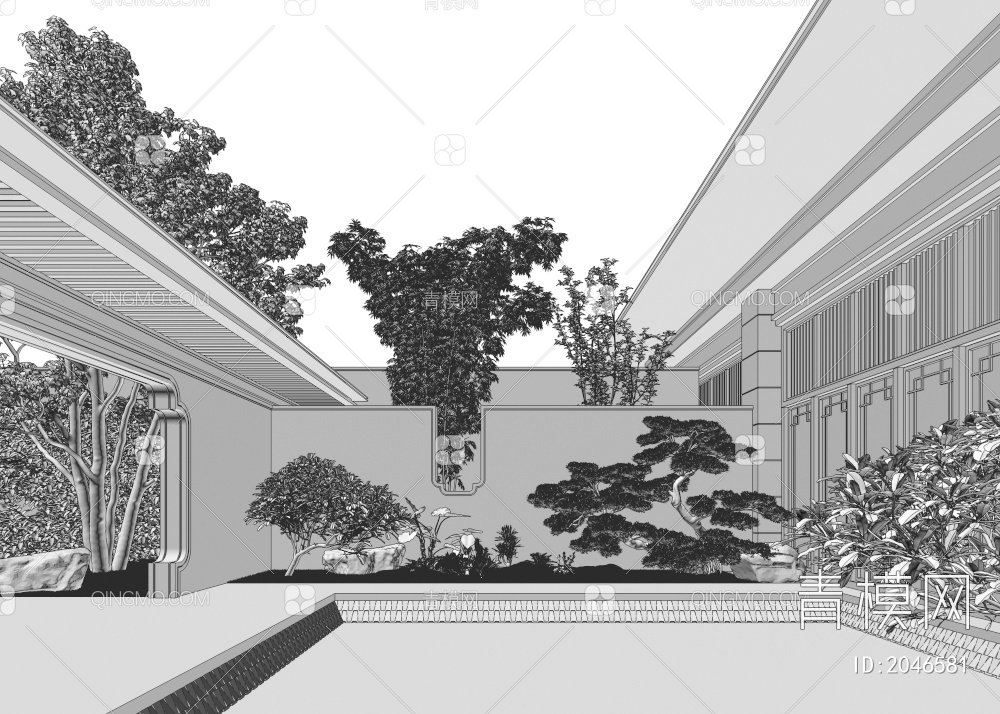 庭院景观3D模型下载【ID:2046581】