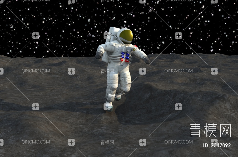 宇航员 太空漫步3D模型下载【ID:2047092】