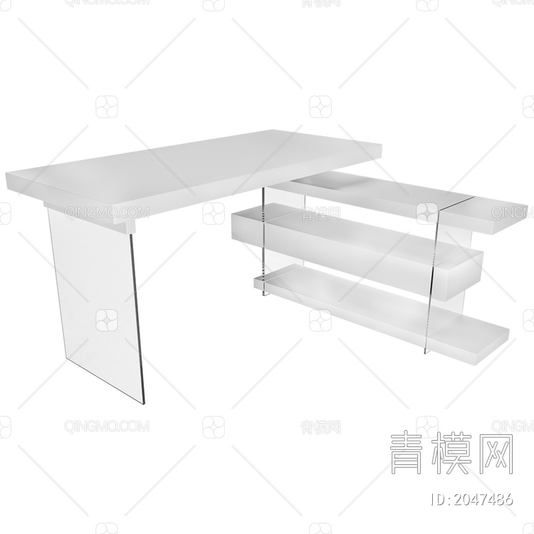 Desk 书桌办公桌3D模型下载【ID:2047486】