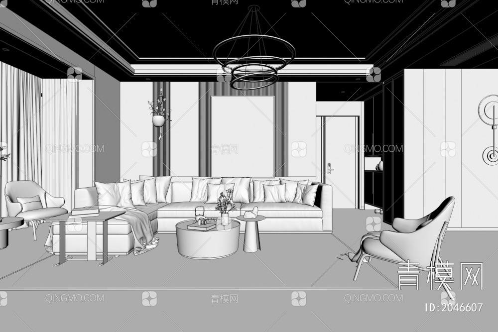 家居客餐厅3D模型下载【ID:2046607】