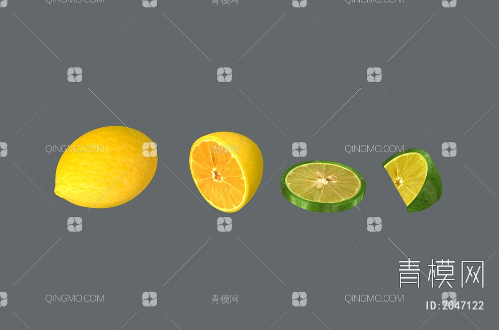 柠檬 水果3D模型下载【ID:2047122】