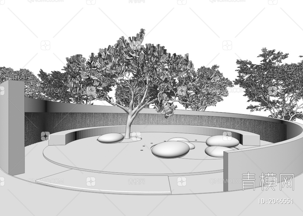 庭院景观3D模型下载【ID:2046551】
