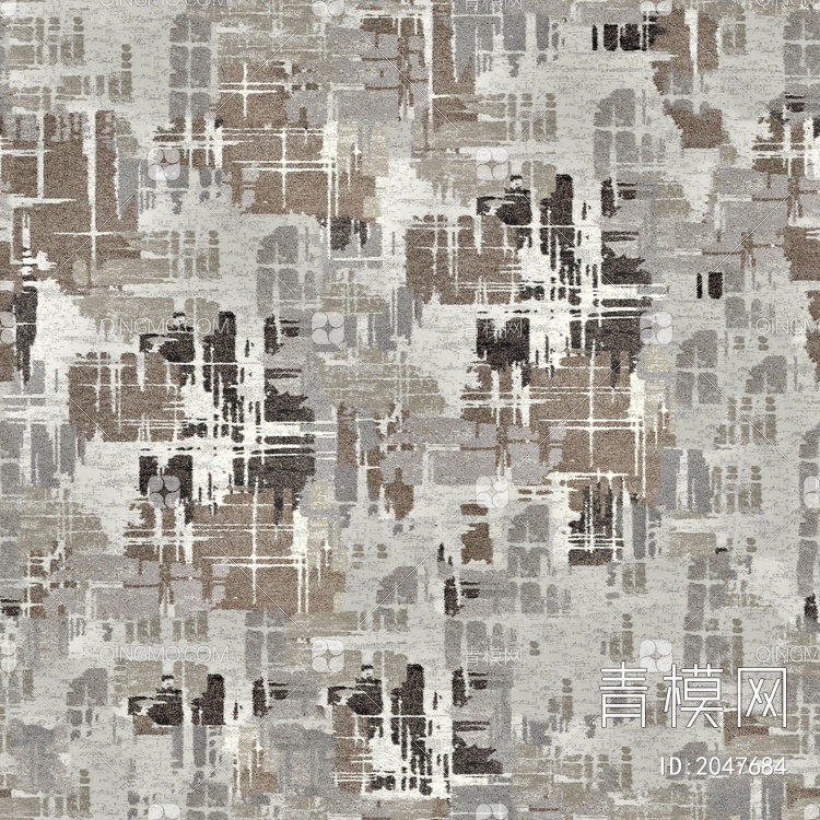 现代无缝地毯，素色地毯，毛绒地毯，抽象图案地毯贴图下载【ID:2047684】