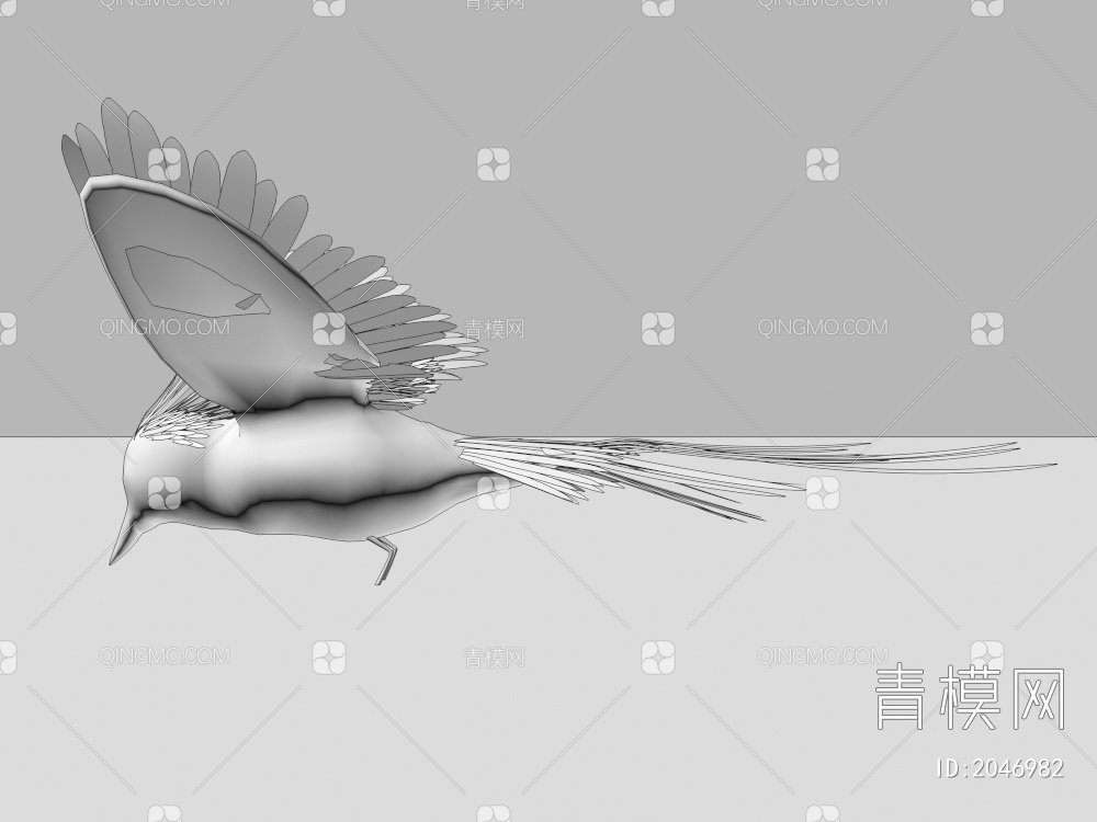 鸟类 黄色鸟3D模型下载【ID:2046982】