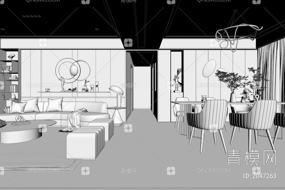 家居客餐厅3D模型下载【ID:2047263】