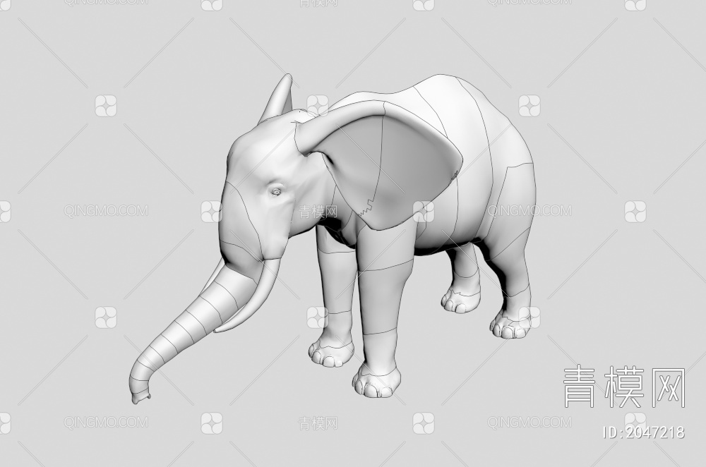 大象3D模型下载【ID:2047218】