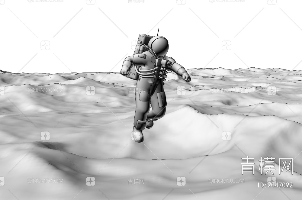 宇航员 太空漫步3D模型下载【ID:2047092】