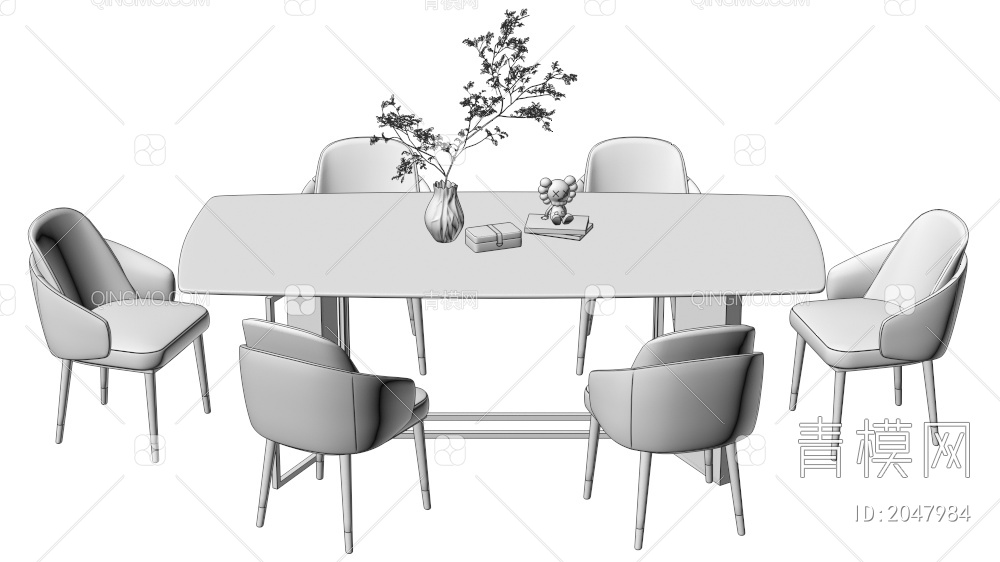 家具 餐桌餐椅组合3D模型下载【ID:2047984】