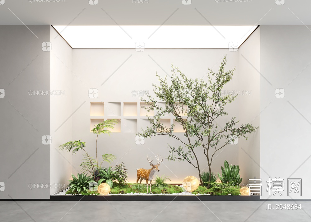景观植物造景3D模型下载【ID:2048684】