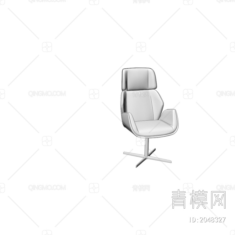 Haiku红色办公椅3D模型下载【ID:2048327】